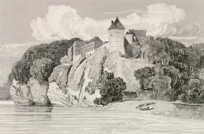 Schloss in Tancarville, veröffentlicht am 1. Oktober 1821 von John Sell Cotman